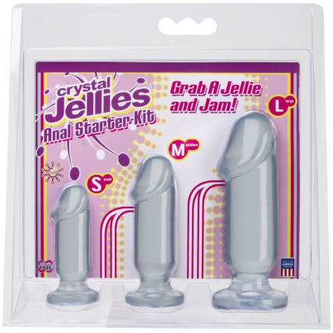 Набор прозрачных анальных фаллоимитаторов Crystal Jellies Anal Starter Kit