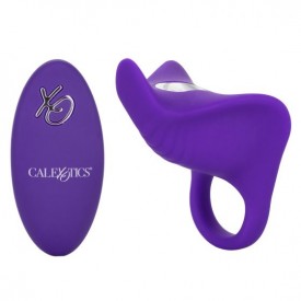 Фиолетовое перезаряжаемое эрекционное кольцо Silicone Remote Orgasm Ring